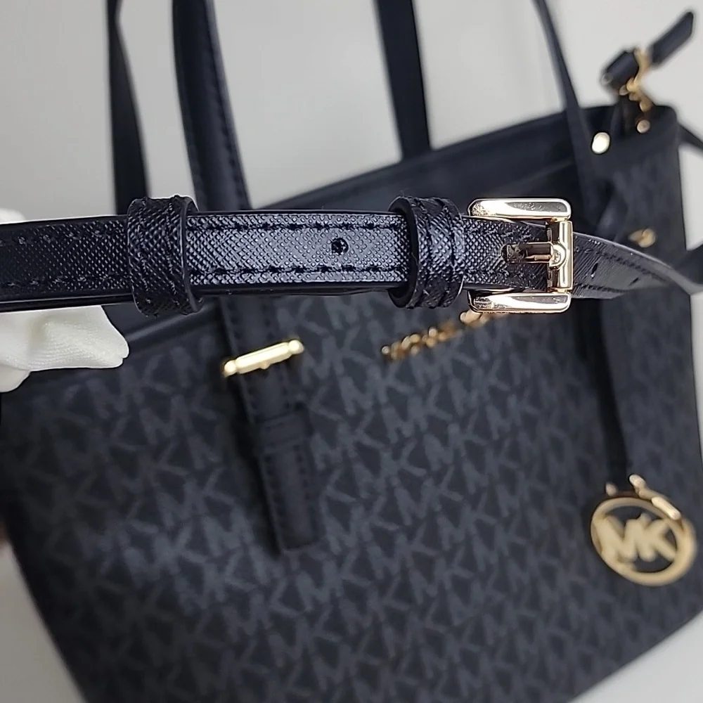 Michael Kors Jet Set Travel Extra-Small Logo Top-Zip Tote Bag - Picture 9 of 15